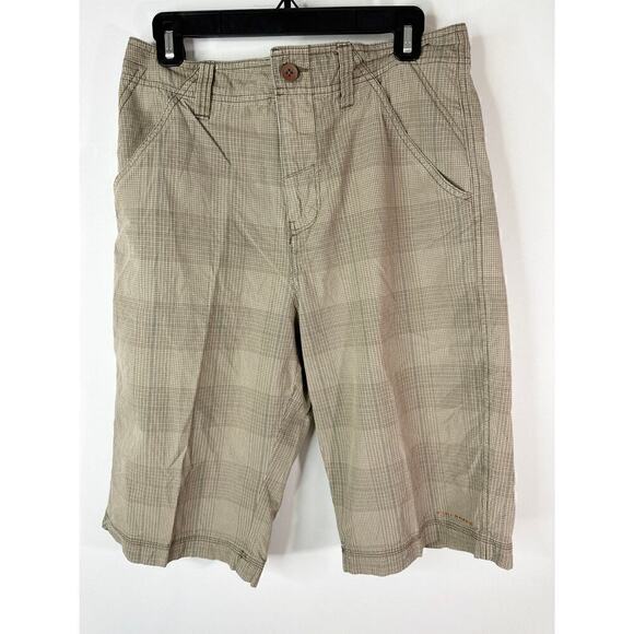 Columbia‎ Omni Shade Brown Plaid Shorts Men's 34 - Picture 1 of 10